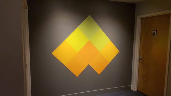 branded wall art for showcasing your company's logo and art style