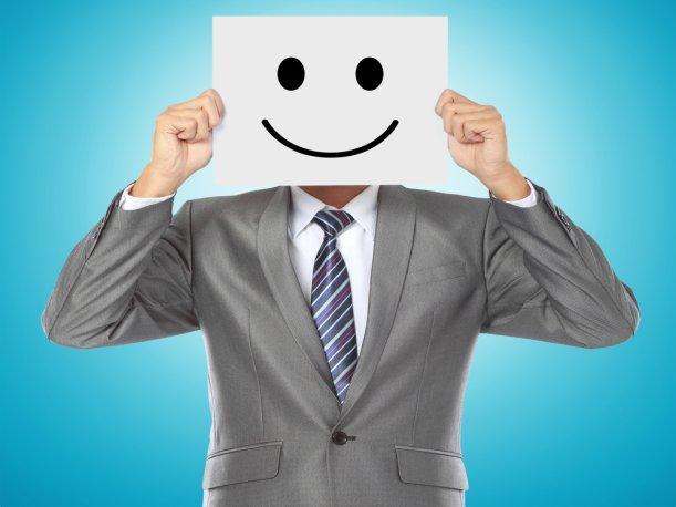 businessman with happy face
