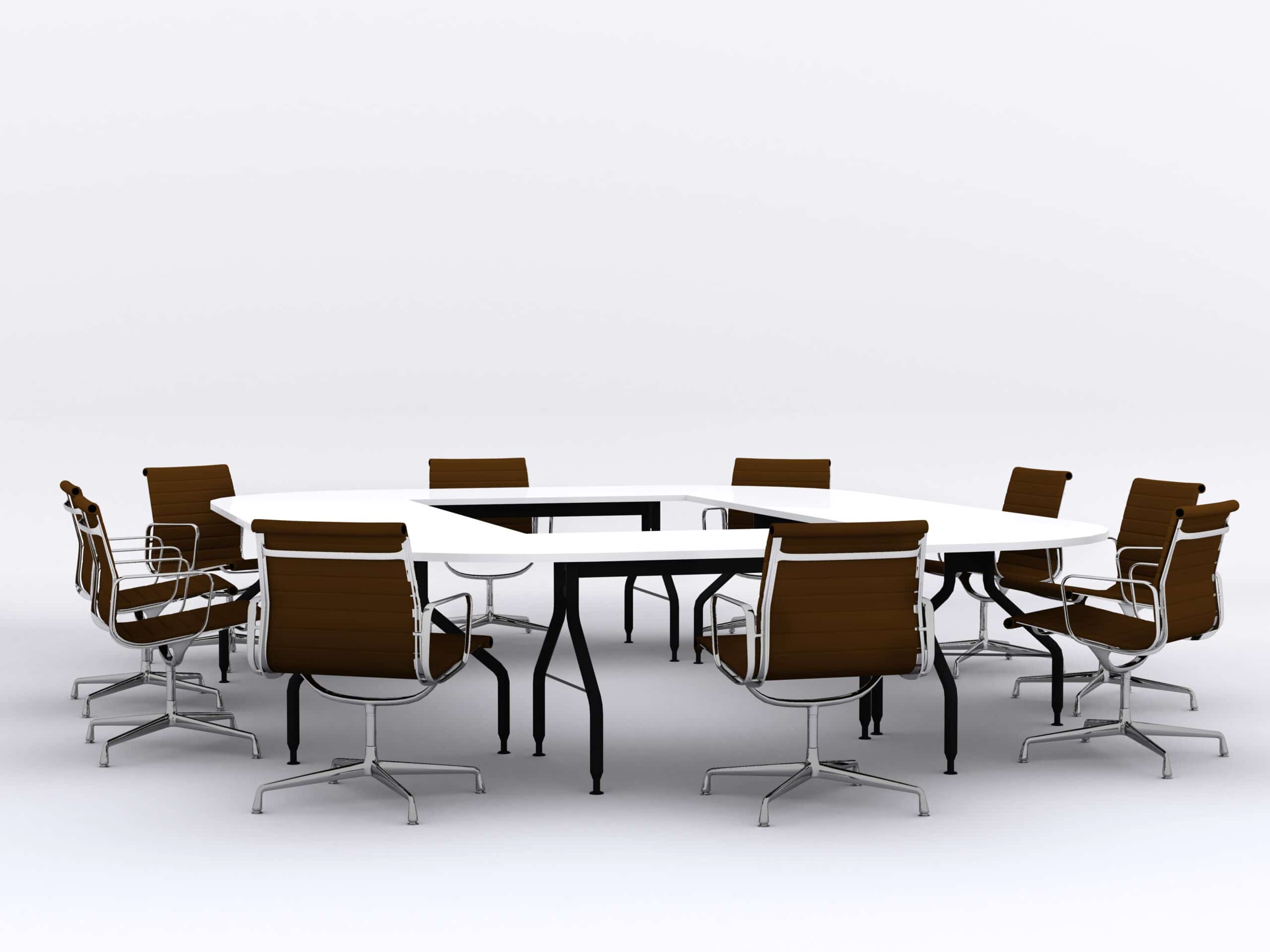 Render of collaborative Conference table built with employee engagement in-mind