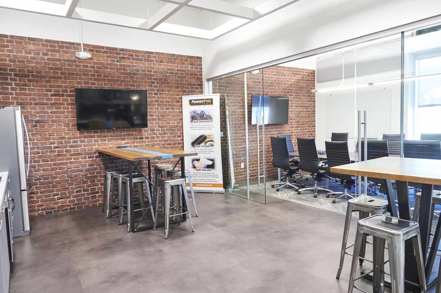 Photo of a modern office's collaboration space