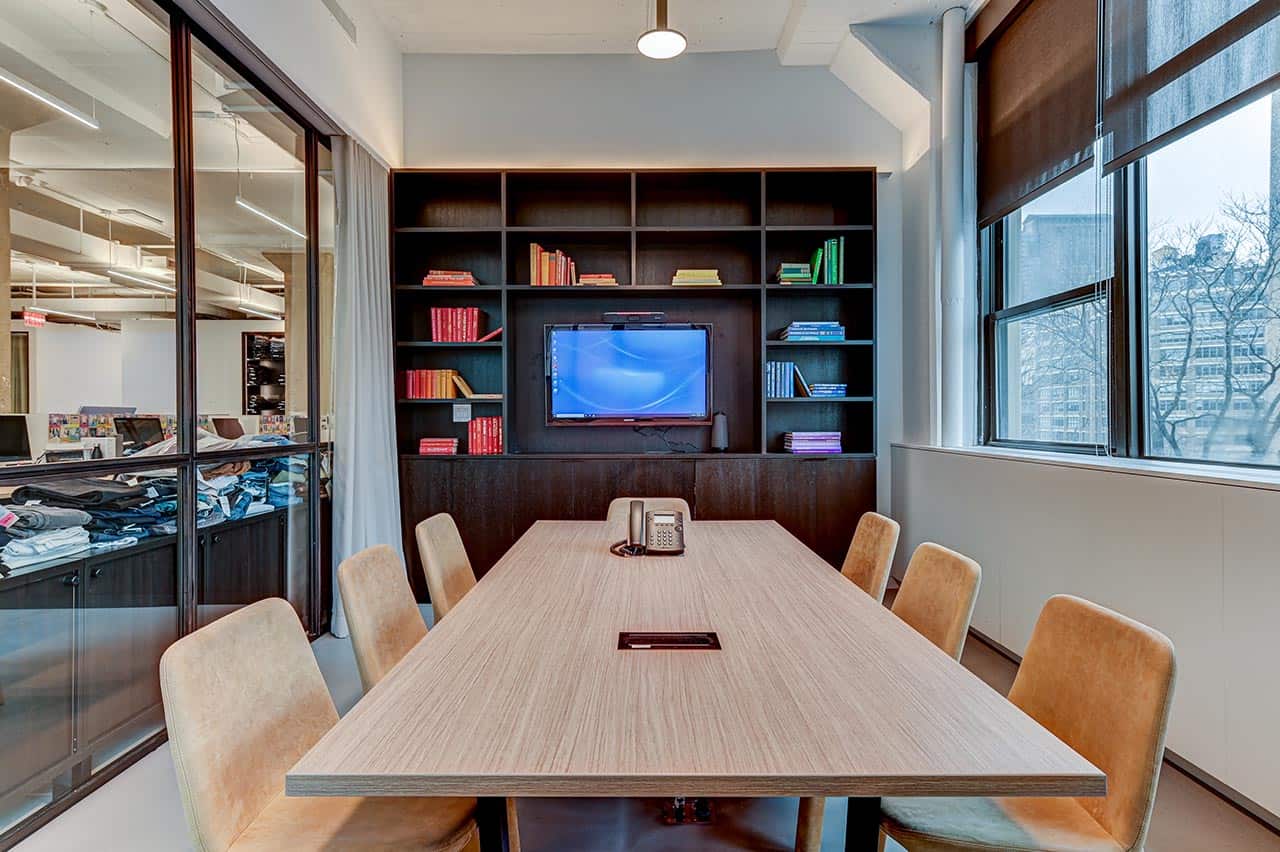 Conference room with a perfect blend of textures, textiles and finishes to create a warm environment