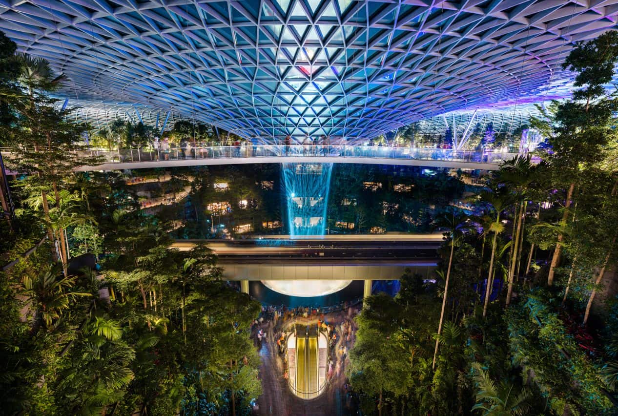 Biophilic Design green terrace changi airport