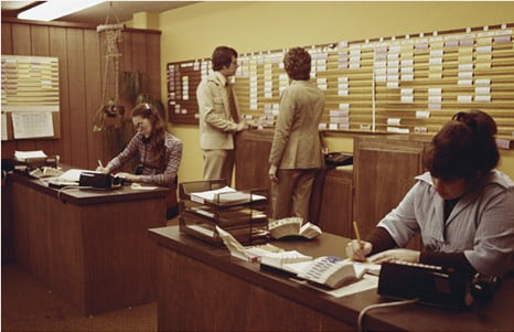 photo from offices of the 1960 era
