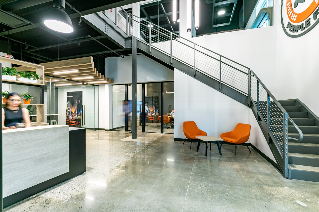 An Entryway focused on creating a strong first impression for potential employees and clients