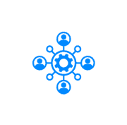 Icon to demonstrate a team collaborating