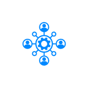 Icon to demonstrate a team collaborating
