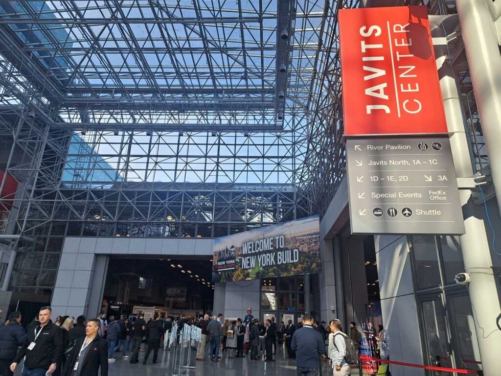 Image from the bustling foyer of New York Build Expo - 2025