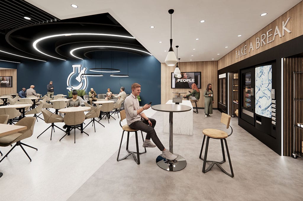 Staff break room design render