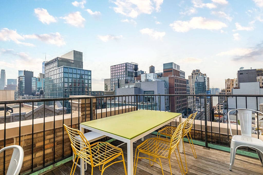 New York City Office design outdoor seating area